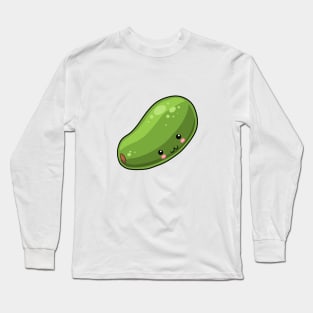 Kawaii Zucchini vegetable Long Sleeve T-Shirt